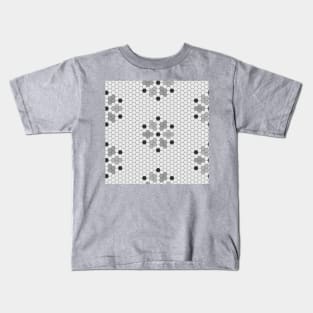 Gray Hexy Tiles Kids T-Shirt